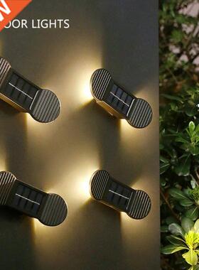 2 Pieces Solar Fence Lights Solar Garden Lights Solar Courty