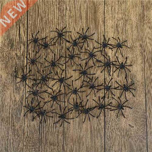 0Pcs/Pack Small Plastic Fake Spider Prank Toys Haunted