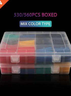 530/560PCS Heat Shrink Tubing Multicolor Boxed Polyolefin Th