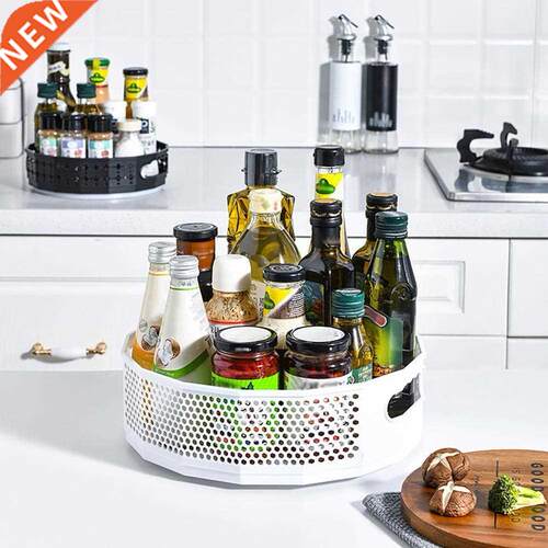 60 Degree Rotating Spice Rack Anti-slip Kitchen Space Savin