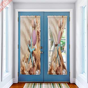 Beach Seashell Starfish Conch Door Curtains Decor Home