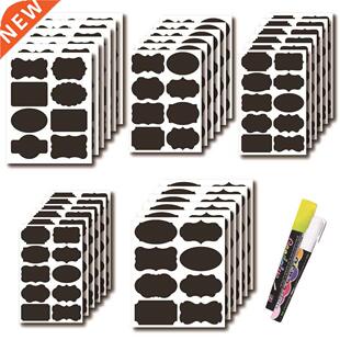 48-120pcs Waterproof Chalkboard Kitchen Spice Label Stickers