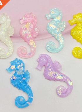 12Pcs Kwii Cute Mixed Crtoon Sehorse FltBck Resin Cbo