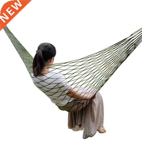 Portable Nylon Mesh Hammock Sleeping Bed For Outdoor Travel
