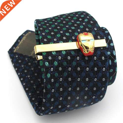 Men's Iron Man Tie Clips Copper Material Golden Color