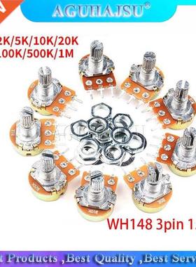 2pcs WH148 3pin 15mm B1K B2K B5K B10K B20K B50K B100K B250K