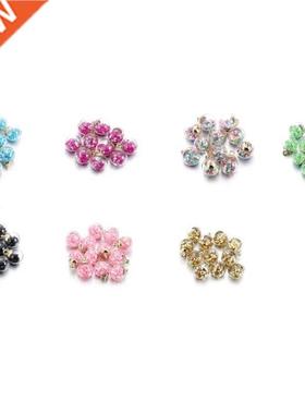 20Pcs Star Glass Ball Charm Pendant Star Glitter Sequins DIY