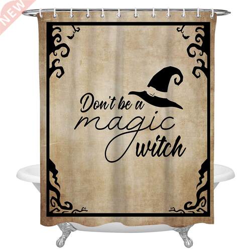 Halloween Witch Hat Shower Curtain Waterproof Polyester