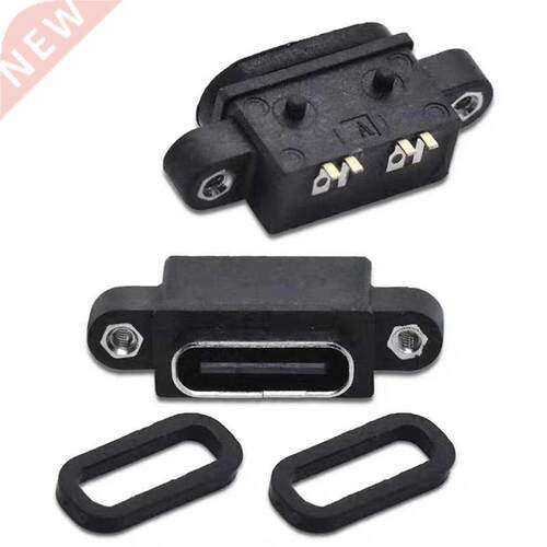 2pcs New TYPE-C 4P Waterproof Female USB .1 Socket Port Hol
