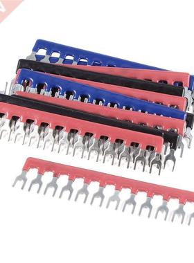 15 Pcs 400V 10A Fork Shape 12 Positions Barrier Terminal Blo