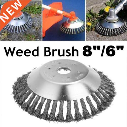 Lawn mower 8-inch steel wire wheel with twist mower head bow