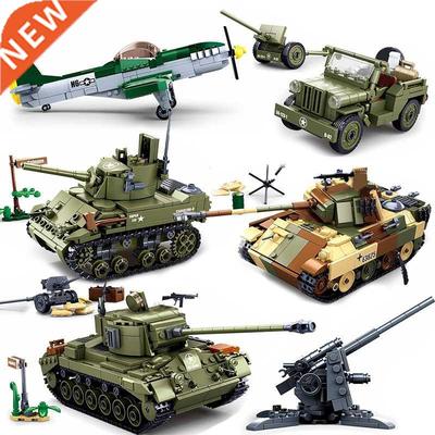 Military Panzer Tank Aircraft Building Blocks Armored Car Ge