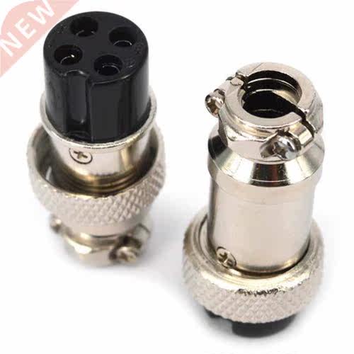 5 Pairs GX16 Aviation Plug 4 Pin Male Female Socket Panel Co