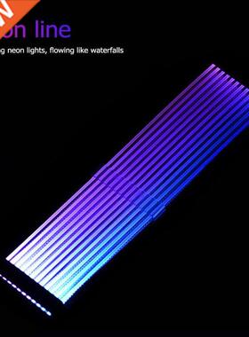 24Pin+8Pin Neon RGB PSU Line Power Extension Adapter Cable f