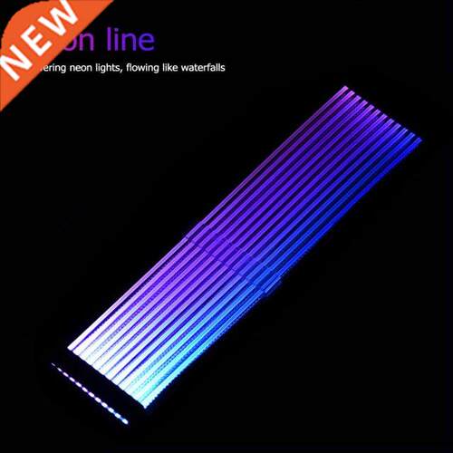 24Pin+8Pin Neon RGB PSU Line Power Extension Adapter Cable f