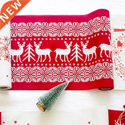 Christmas Themed Table Runner Printed Tablecloth Home Restau