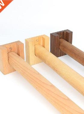 Nturl Beech Wlnut Curtin Rod Clothes Poles Solid Wood