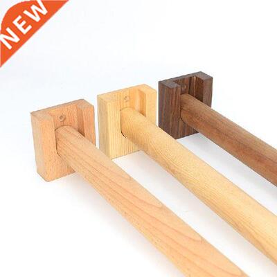 Nturl Beech Wlnut Curtin Rod Clothes Poles Solid Wood