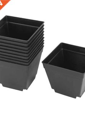 30 Pack 4Inch Black Square Plastic Plant Pots,Seedling Nurse