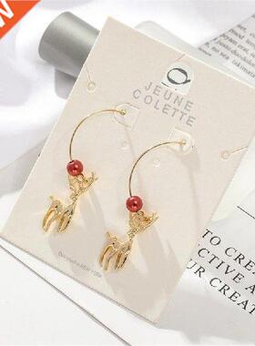 Christmas Elk Earrings Personality Net Red European And