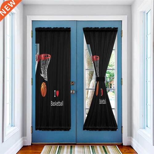 Basketball Player Black Modern Curtains for Living Room
