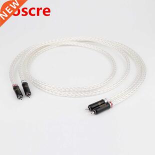 With End 8AG OCC Strands Silver Audio Cale Plated