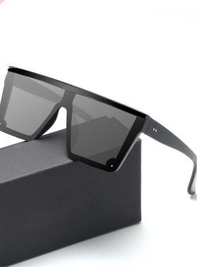 2022 Oversized Sunglasses Women Square Flat Top Rivet Gradie