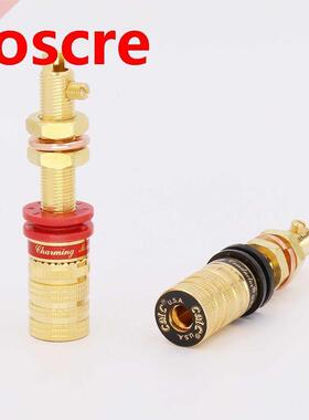 4Pcs CMC-838-L 24K gold plated long Binding posts speaker te