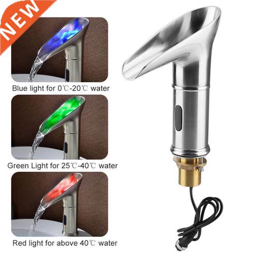 Bathroom Sink Tap Faucet LED Automatic Faucet Sensor Touchle