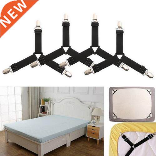 4Pcs/Set Bed Sheet Clip Bed Sheet Belt Fastener Mattress Ela