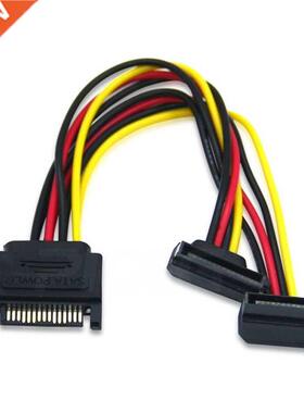 SATA Right Angle 1 to 2 ways 15Pin Sata Power Supply Extens