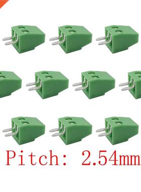 10Pcs KF128-2.54 2Pin 2.54mm Pitch PCB Screw Terminal Block