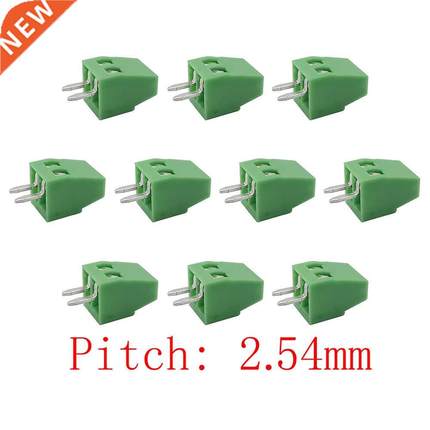 10Pcs KF128-2.54 2Pin 2.54mm Pitch PCB Screw Terminal Block