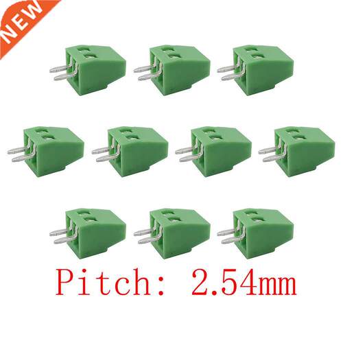 10Pcs KF128-2.54 2Pin 2.54mm Pitch PCB Screw Terminal Block