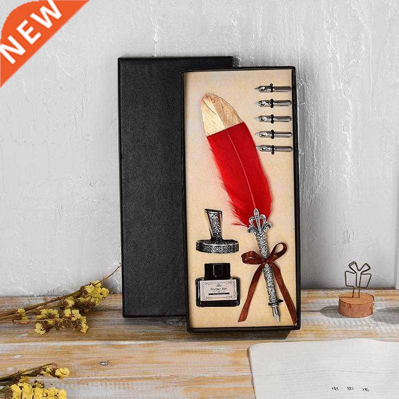 New Vintage Feather Pen Set Birthday Gift Valentine's Da