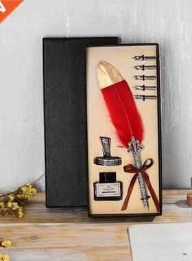 New Vintage Feather Pen Set Birthday Gift Valentine's Da