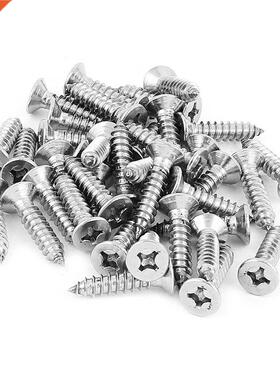 5.5mm x 25mm Countersunk Cross Hed Self Tpping Screw 40 Pc