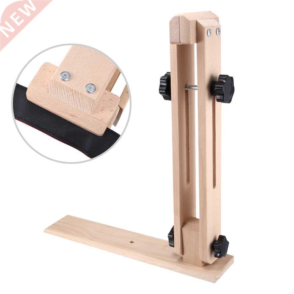 Leather Fixed Wooden Clip Holder Frame With Rotation Knob Fo