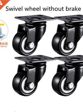 4pc/1.5 inch swivel caster, 160kg black swivel caster