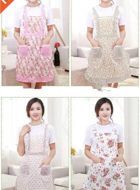 1PC Lady Restaurant Home Kitchen Apron with Pocket Pastoral