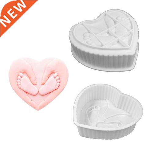 Valentine's Day Mold 3D Heart Footprint Silicone Mould Mouss