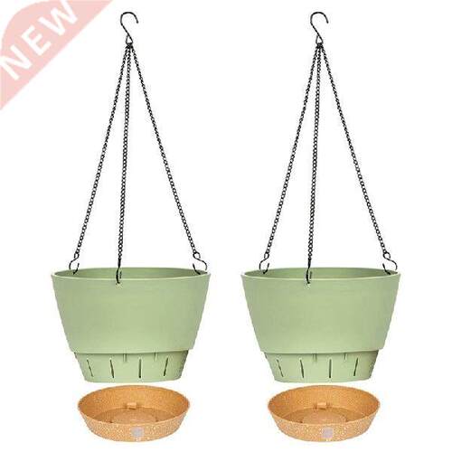 2 Pack Hanging Planters Set,10 Inch Hanging Planters For