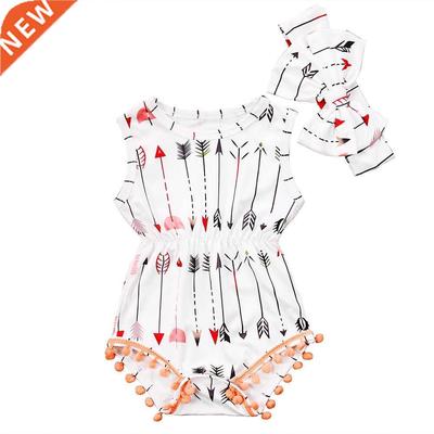 Citgeett Summer Baby Girls Boys Bodysuit Newborn Cotton Arro