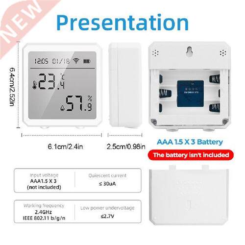 Tuya Smart Temperature Humidity Sensor Bedroom Mobile Phone