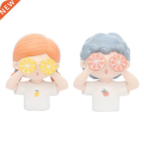 Boy Girl Sculpture Cartoon Crafts Statue Living Room