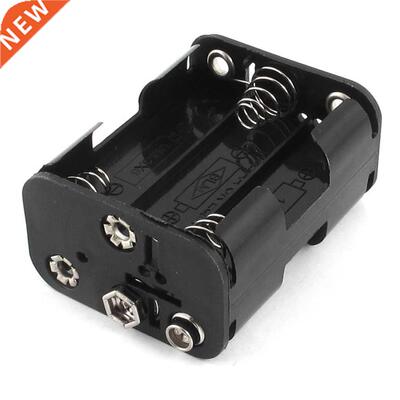 Double Side Spring 6 x 1.5 V AA Battery Holder Case Box Blac