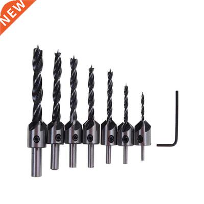 7pcs 5 Flute Countersink Drills Bit HSS Drills Bit Reamer Se