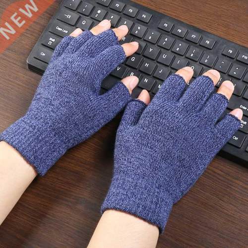 Winter Warm Fingerless Gloves For Women Men Knitted Sretch E