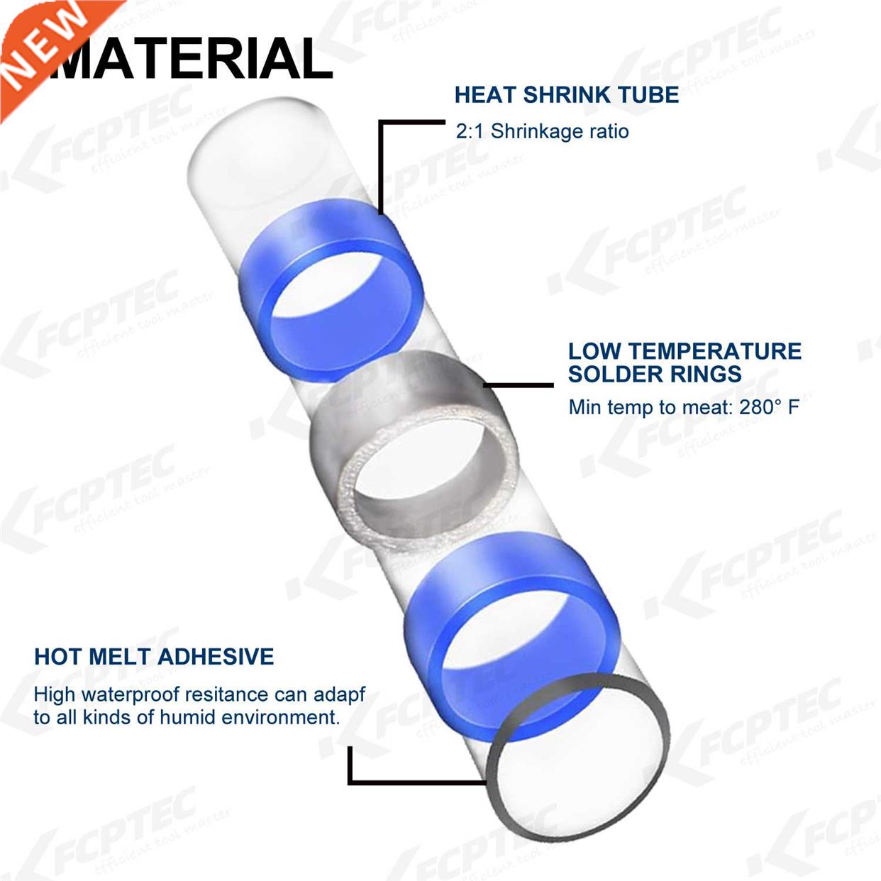 350/50PCS Heat Shrink Solder Wire Connector Tube Home Electr