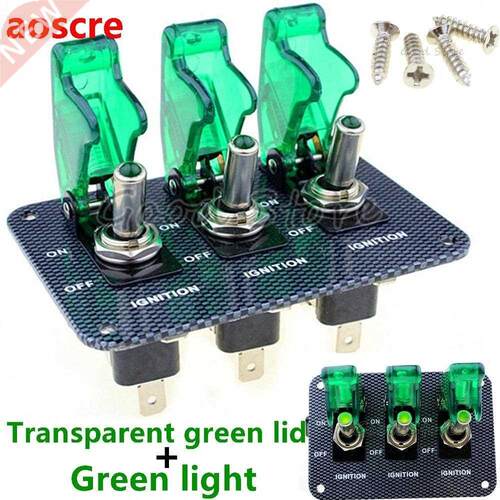 1PCS Green x 12V Switch Car Racing On Off Aircraft Type / C